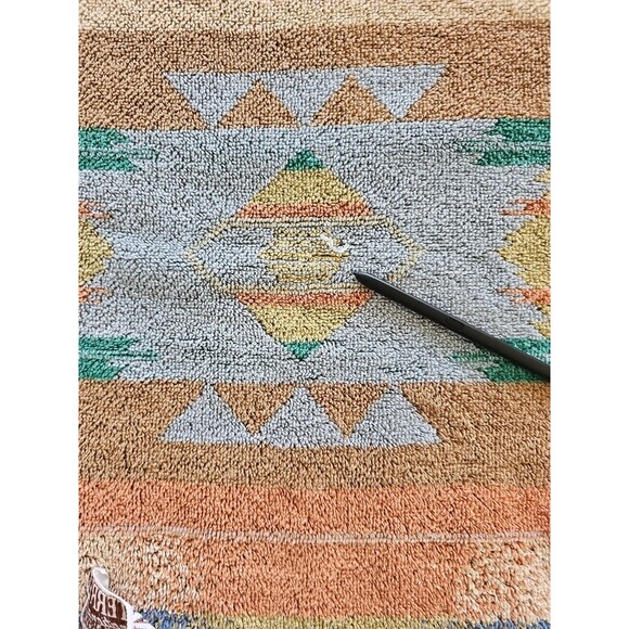 Vintage Royal Terry Beach Towel Southwestern Geometric Desert Pastels Pool Swim - Picture 13 of 16